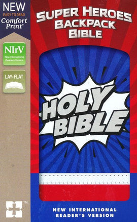 Super Heroes Backpack Bible - NIrV - Compact - Blue/Silver