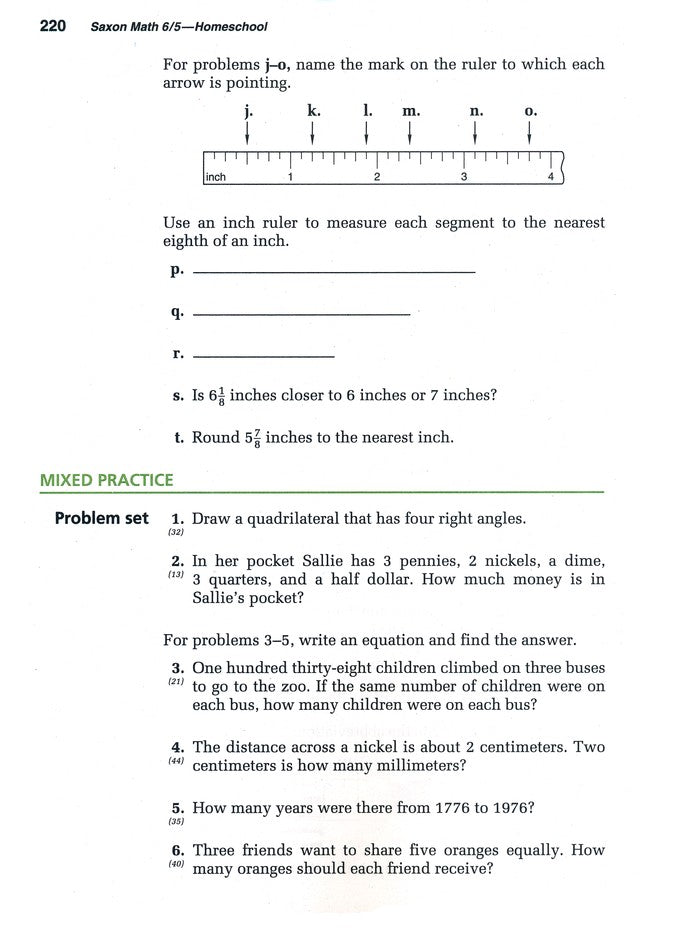 Saxon Math 65 Student Edition, 3rd Edition | R.O.C.K. Solid Home School ...