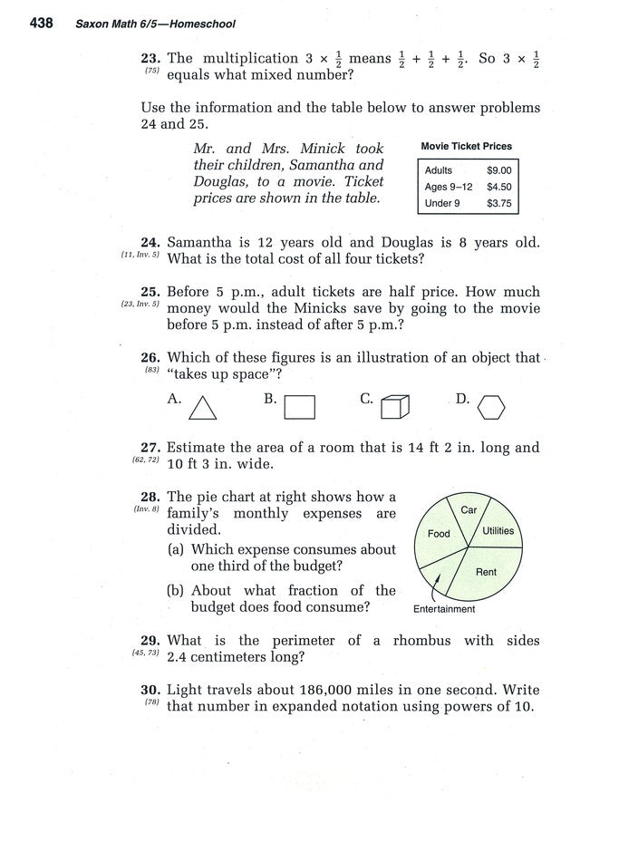 Saxon Math 65 Student Edition, 3rd Edition– R.O.C.K. Solid Home School ...