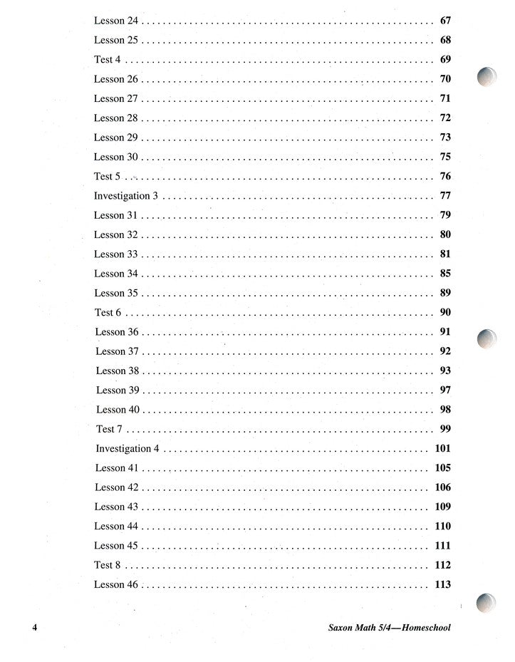 Saxon Math 54 Test and Worksheets, 3rd Edition | R.O.C.K. Solid Home ...