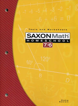 Saxon Math 76 Tests and Worksheets, 4th Edition