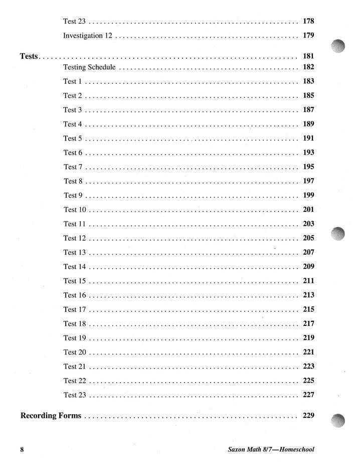 Saxon Math 87 Woksheet Paper.pdf Saxon Math 87 Tests and Worksheets, 3rd Edition– R.O.C.K. Solid Home ...