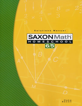 Saxon Math 65 Solutions Manual, 3rd Edition