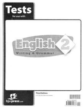 BJU Press English 2 Tests, 3rd Edition