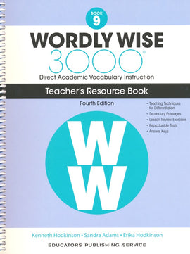 Wordly Wise 3000 Grade 9 Teacher Resource Book, 4th Edition