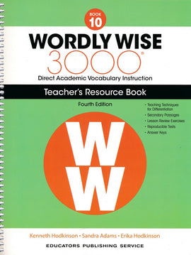 Wordly Wise 3000 Grade 10 Teacher Resource Book, 4th Edition
