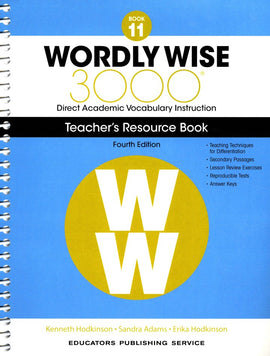 Wordly Wise 3000 Grade 11 Teacher Resource Book, 4th Edition
