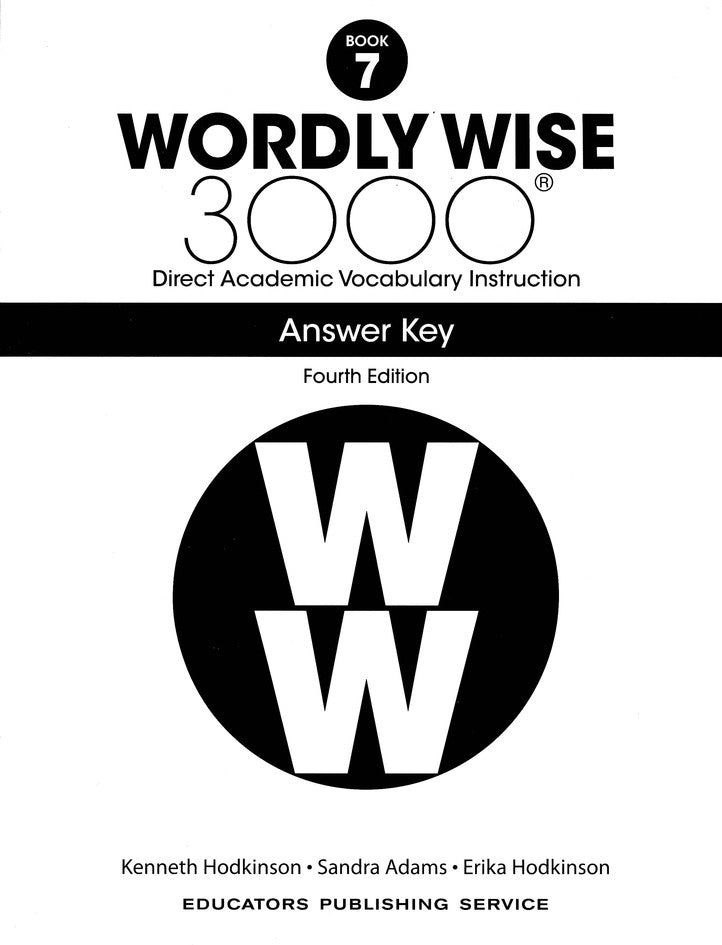 Wordly Wise 3000 Grade 7 Answer Key, 4th Edition R.O.C.K. Solid Home