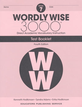 Wordly Wise 3000 Grade 7 Tests, 4th Edition