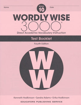 Wordly Wise 3000 Grade 10 Tests, 4th Edition