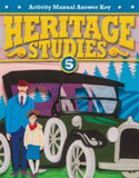 BJU Press Heritage Studies 5 Student Activities Manual AnsKey 4th ED