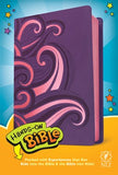 Hands-On Bible- NLT - LeatherLike - Purple & Pink Swirls