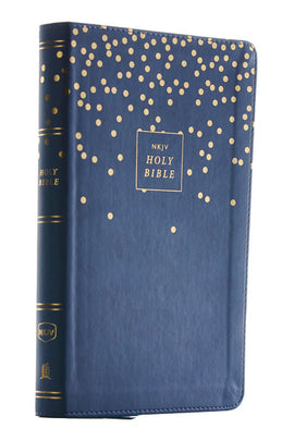 NKJV Thinline Bible, Youth Edition (Leather Soft, Blue, Red Letter Edition, Comfort Print)