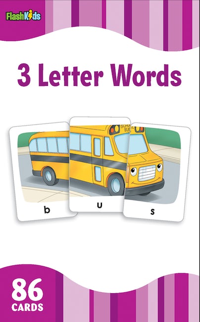 3 Letter Words Flash Cards