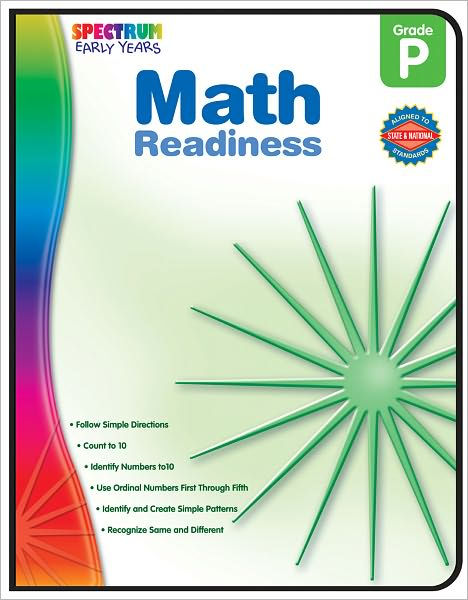 Math Readiness, Grade Pre-K (Spectrum Early Years)