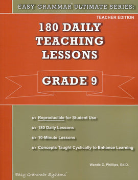 Easy Grammar Ultimate Series: 180 Daily Teaching Lessons Grade 9 Teacher Edition