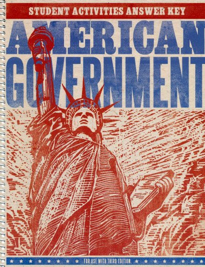 BJU Press American Government Student Activities Manual Answer Key, 3rd Edition