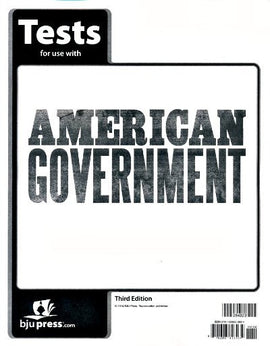 BJU Press American Government Tests, 3rd Edition
