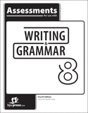 BJU Press Writing & Grammar 8 Assessments, 4th Edition (Tests)