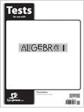 BJU Press Algebra 1 Tests, 3rd Ed