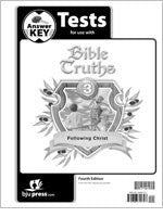 BJU Press Bible Truths 3 Tests Answer Key, 4th Edition
