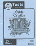 BJU Press Bible Truths 2: A Servant's Heart Tests Answer Key (4th ed.)