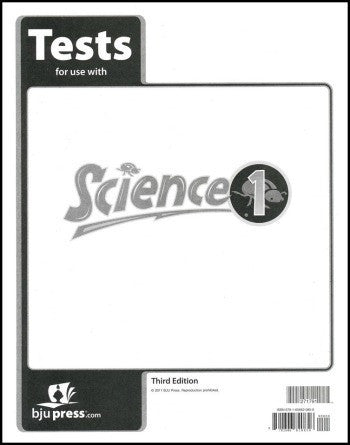 BJU Press Science 1 Tests (3rd edition)
