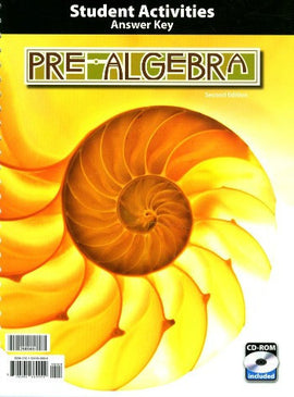 BJU Press Pre-Algebra Student Activities Answer Key(2nd ed)