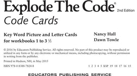 Explode the Code: Code Cards - Grades K to 3, 2nd Edition