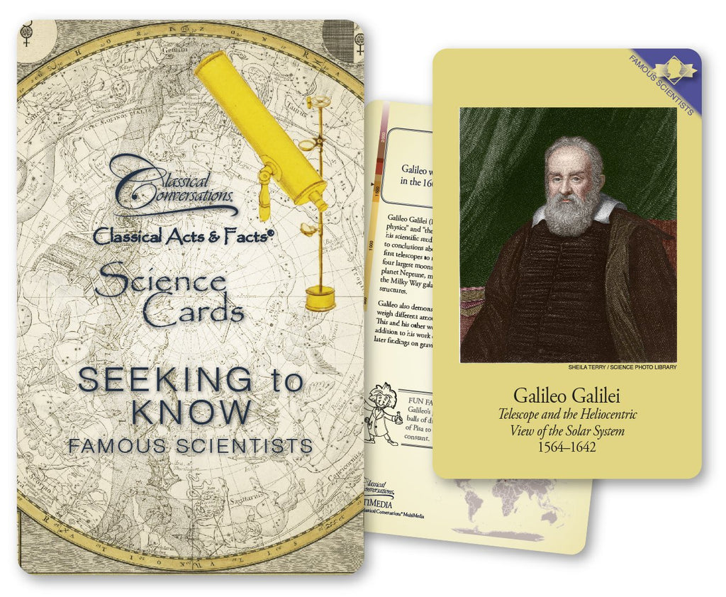 Classical Acts and Facts Science Cards: Seeking to Know Famous Scientists