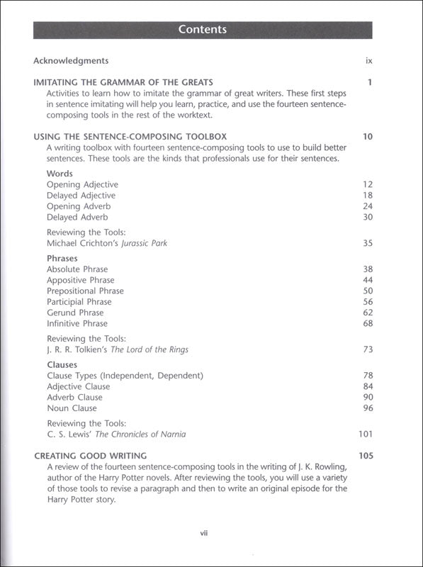 Grammar For Middle School A Sentence Composing Approach R O C K Grammar for middle school a sentence composing approach r o c k