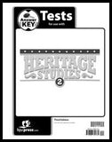 BJU Press Heritage Studies 2 Tests Answer Key (3rd ed.)