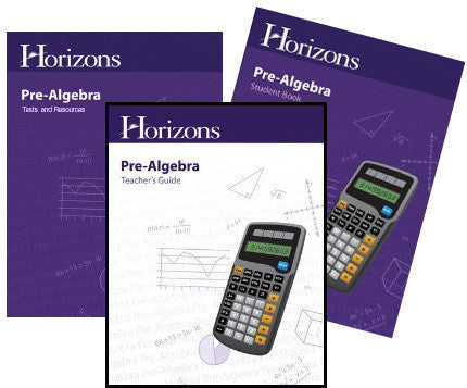 X Horizon Math Horizons Math Pre-Algebra Set– R.O.C.K. Solid Home School Books