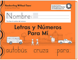 Letras y números para mí (Letters and Numbers for Me 2022 Student Workbook in SPANISH) (Kindergarten) - Handwriting Without Tears