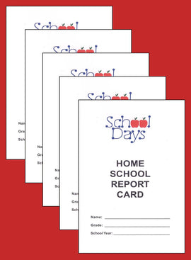Home School Report Card for Grades 1-8, Pack of 5