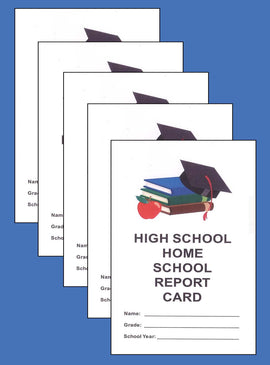 High School Home School Report Card, Pack of 5