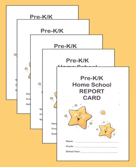 Home School Report Card for Pre-K/K  - Pack of 5