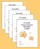 Home School Report Card for Pre-K/K  - Pack of 5