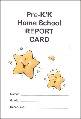 Home School Report Card for Pre-K/K