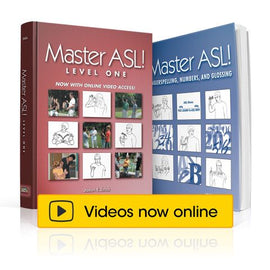 Master ASL! Level One Package (Textbook, Student Companion & 1-year free online access to the interactive vocabulary and over 1000 videos)