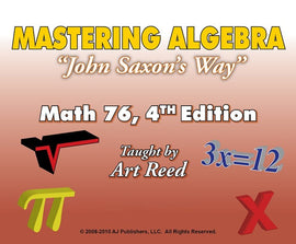 Mastering Algebra - Math 76, 4th Edition Online Tutorial Subscription