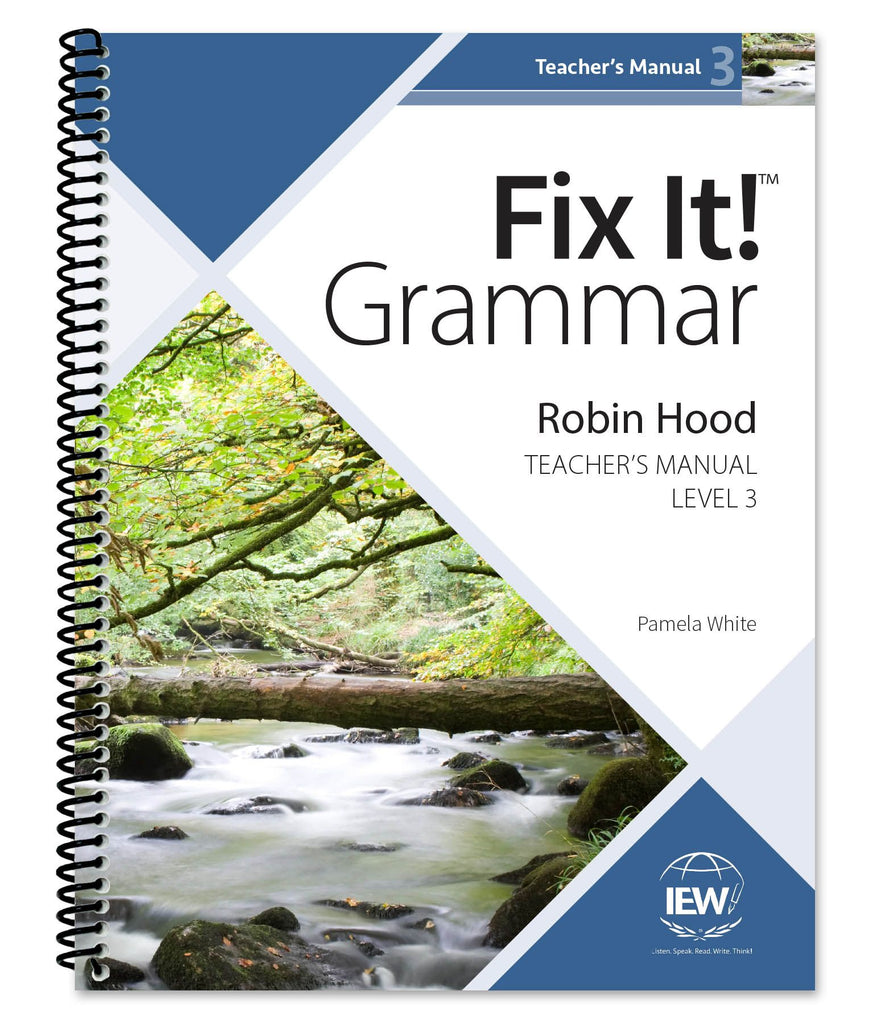 Fix It! Grammar Level 3: Robin Hood Teacher Book (Grades 6-8)