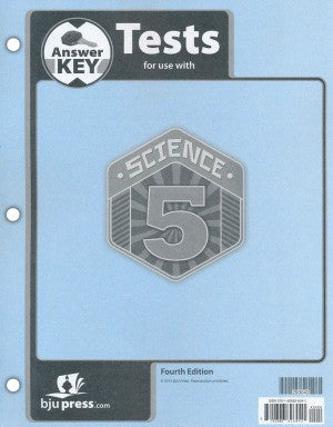 BJU Press Science 5  Tests Answer Key, 4th Edition