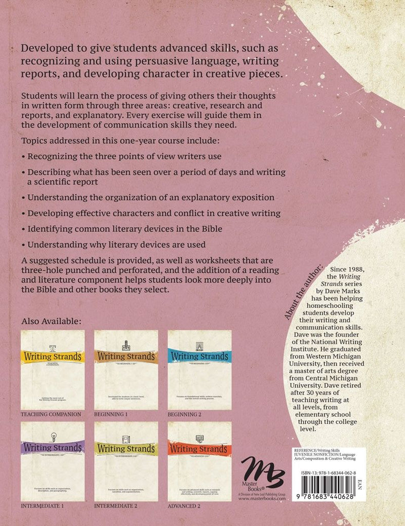 Writing Strand Writing Strands: Advanced 1 (Grade 7-10)– R.O.C.K. Solid Home School Books